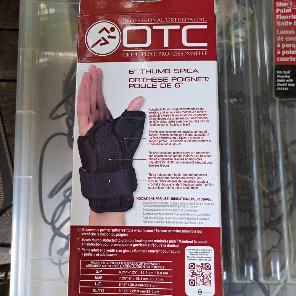 TC Black Thumb Spica Support - Picture 3 of 3